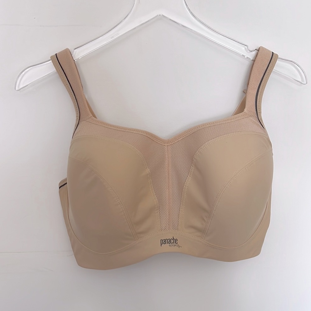 Panache Nude Beige Sports Bra - High Support Underwire in 34I US - Picture 2 of 14